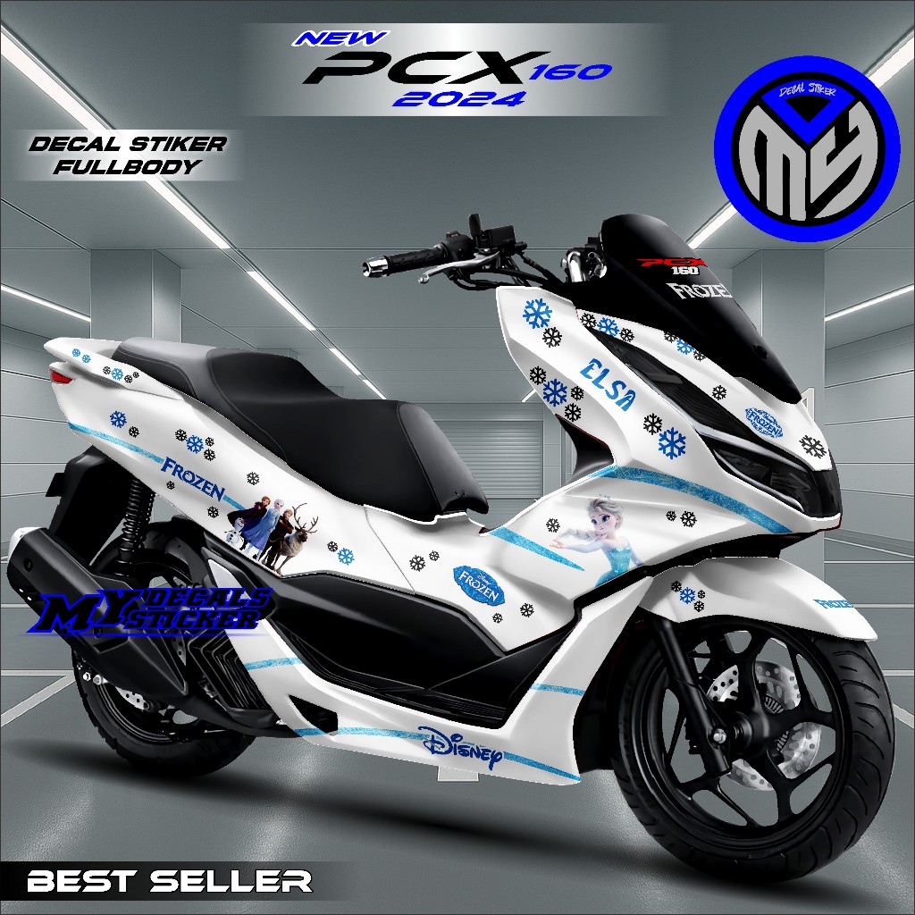 MY Stiker Decal PCX160 Frozen Decal Pcx 160 2021-2024 - Modifikasi Motor Honda Pcx 160 2024 Terbaru