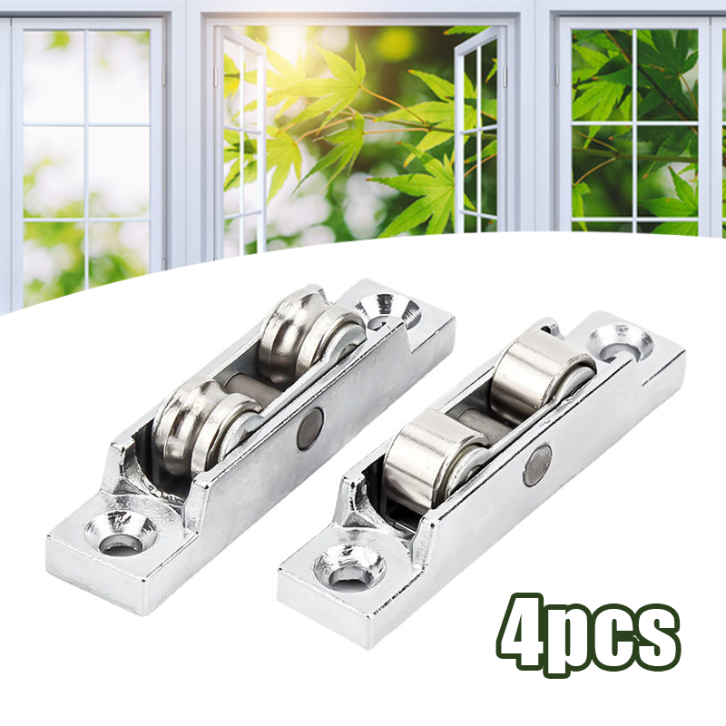 4pcs Roda Pintu Geser Anti Karat Roda Katrol Pintu Geser Zinc Alloy Katrol Pintu