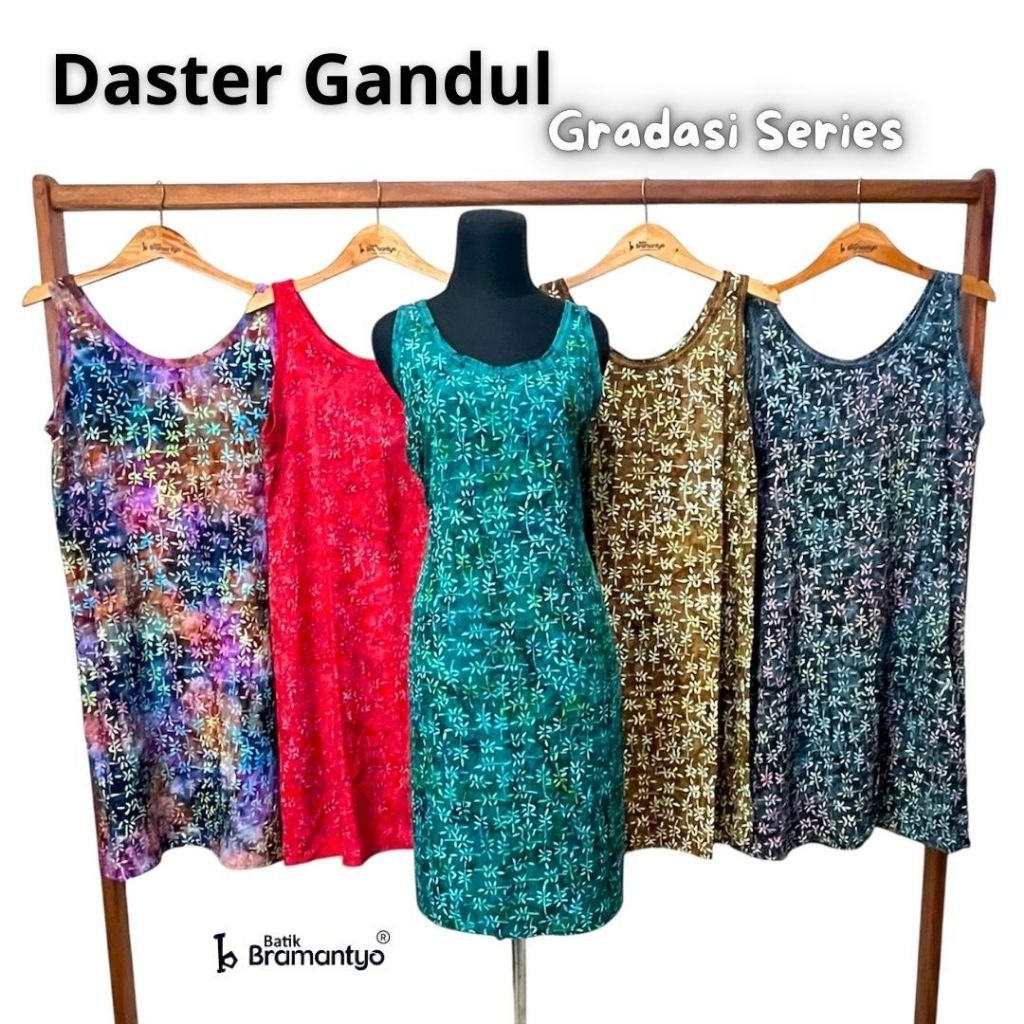 Bramantyo Store - Gandul LD 100cm Daster Batik Cap Batik Solo Daster Tanpa Lengan Anti Luntur Anti M