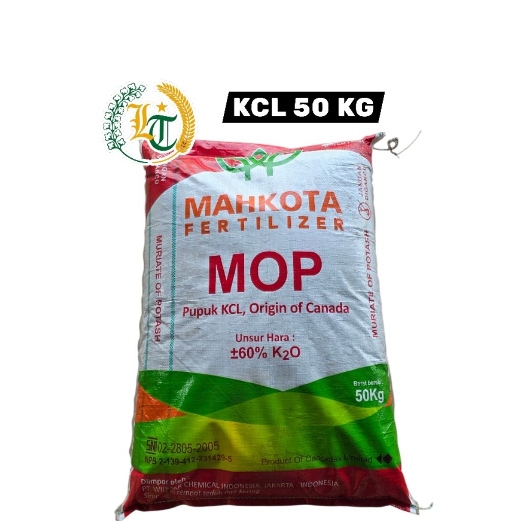 pupuk KCL MOP/KCL Mahkota (50kg) Pupuk Kalium original