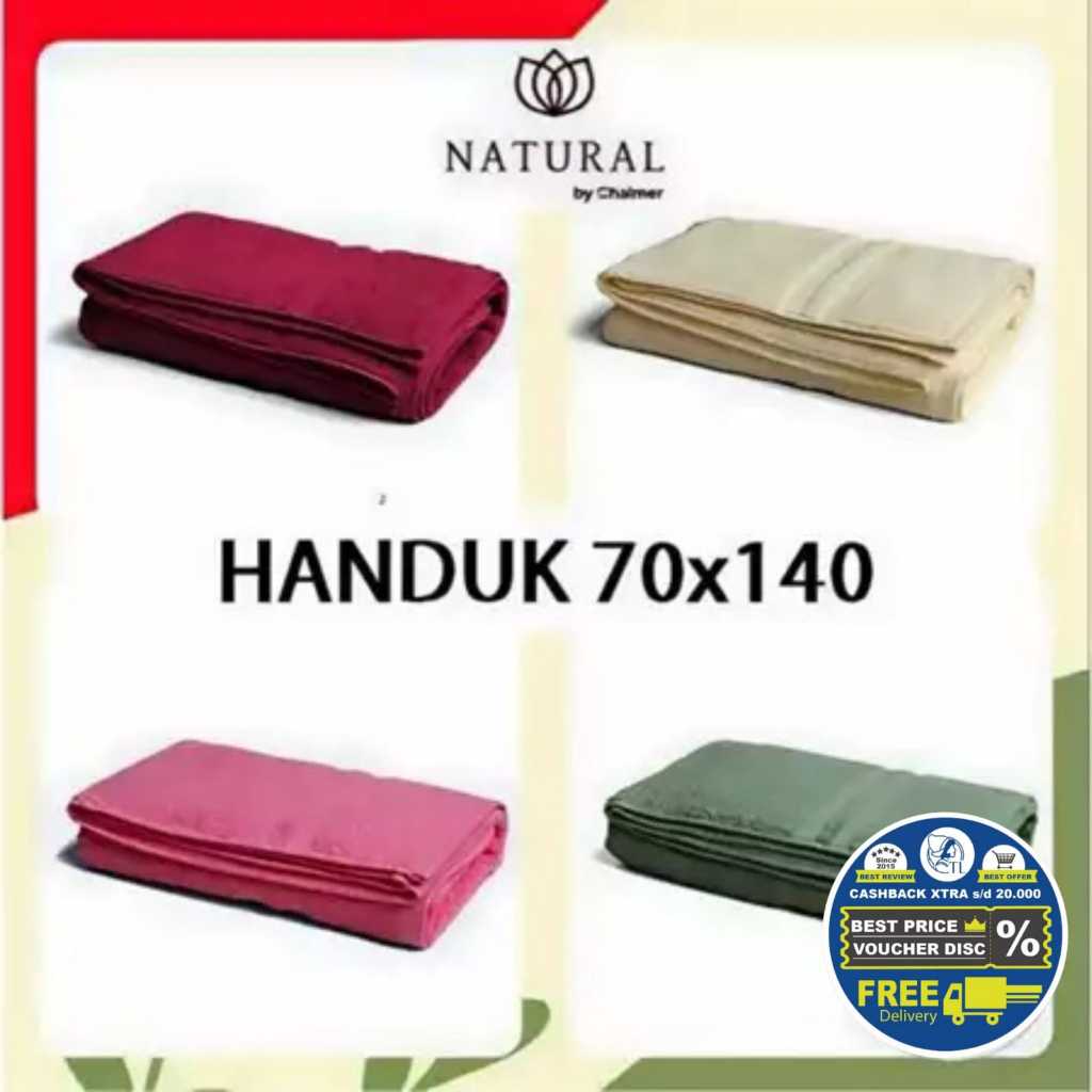 [NEW] Handuk Mandi Natural JUMBO Besar Uk 70 70x140 cm Bath Towel Handuk Hotel Putih Polos Handuk Ma
