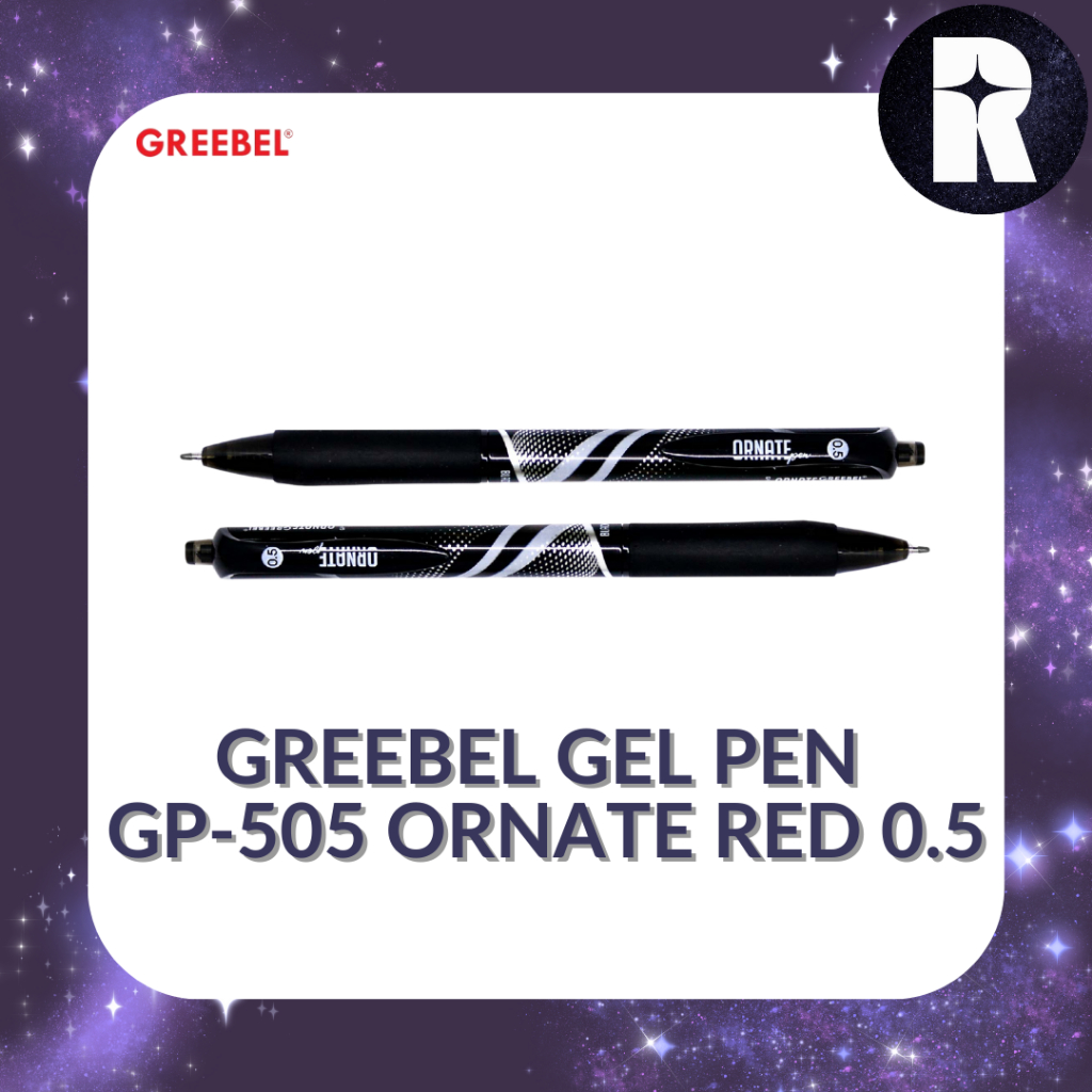 

PULPEN HITAM GREEBEL GEL PEN GP-505 ORNATE 0.5 (PCS)