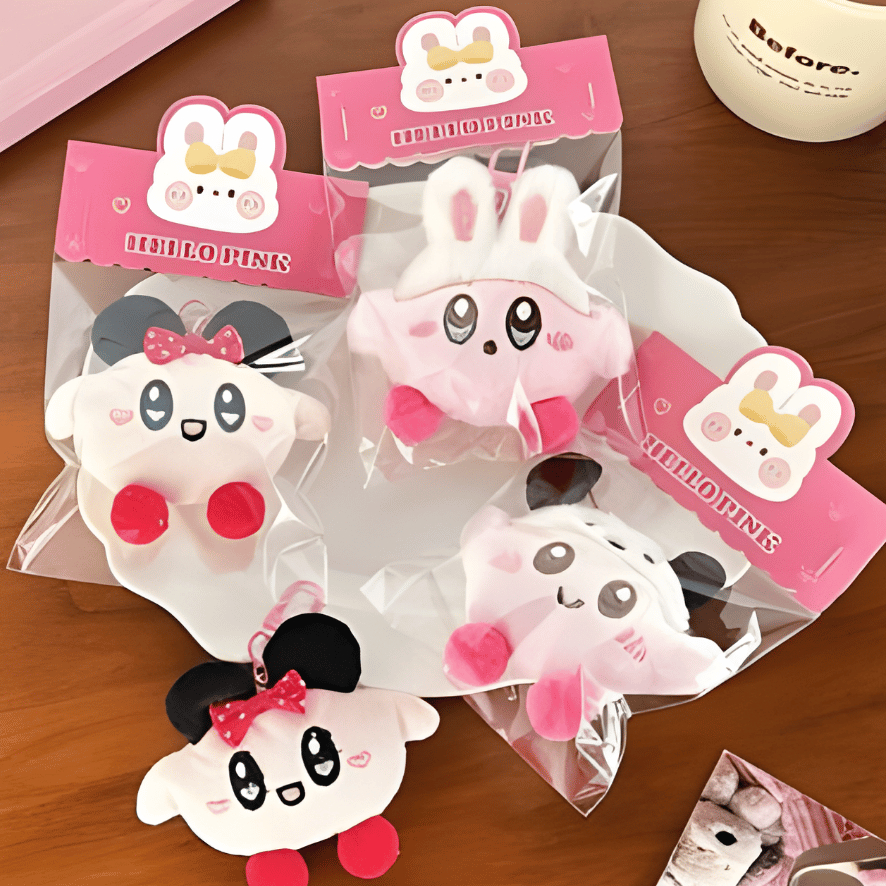 Keychain Cartoon Cat Doll/ Gantungan Kunci Boneka  Karakter Kirby Plushie Lucu Tas Ganci - Studio St