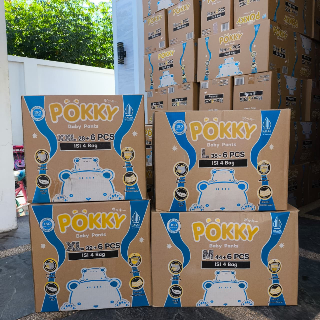 ISI 4 Ball Pokky SUPER JUMBO KARTON Pampers Popok Bayi