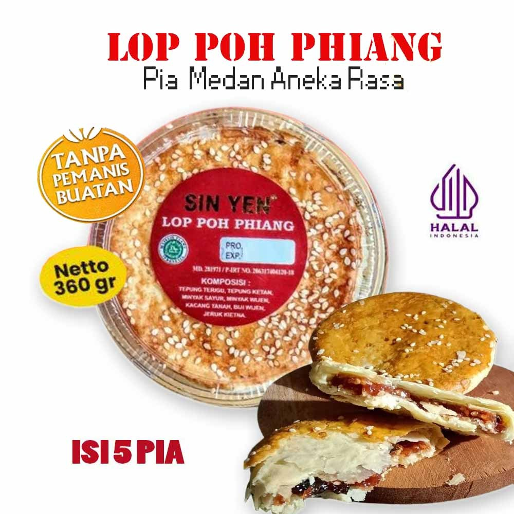 

Kue Pia Lop Pho Phiang Merk Sin Yen ISI 5 Lopopiang Pok Pia & Lou Pho Phiang Sin Lok Yen Khas Medan Kue Jadul Roti Kering Tradisional Phia Oleh-Oleh Halal