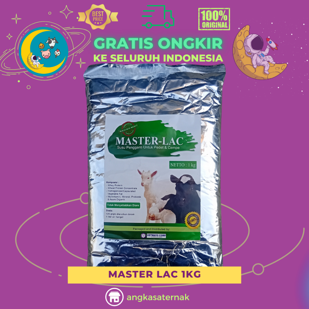 MASTER LAC DAN NUTRINOS 1 KG - Susu Pengganti Indukan Pilihan Untuk  Hewan Ternak.