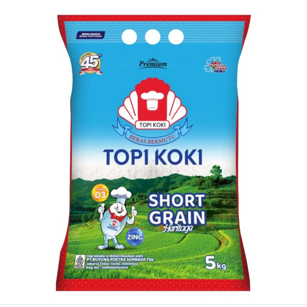 

Topi Koki Beras Short Grain Heritage Premium Rice 5kg