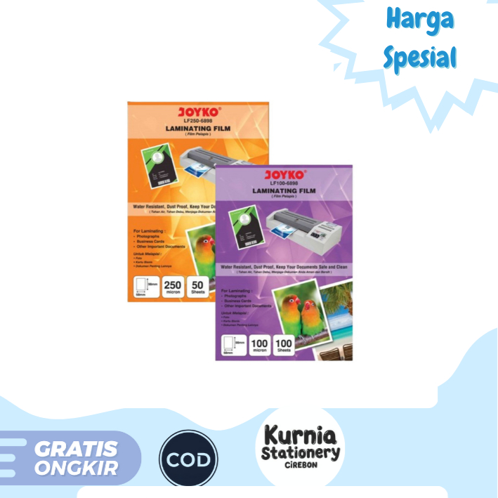 

Joyko Laminating Film / Film Pelapis LF100-6898 & LF250-6898