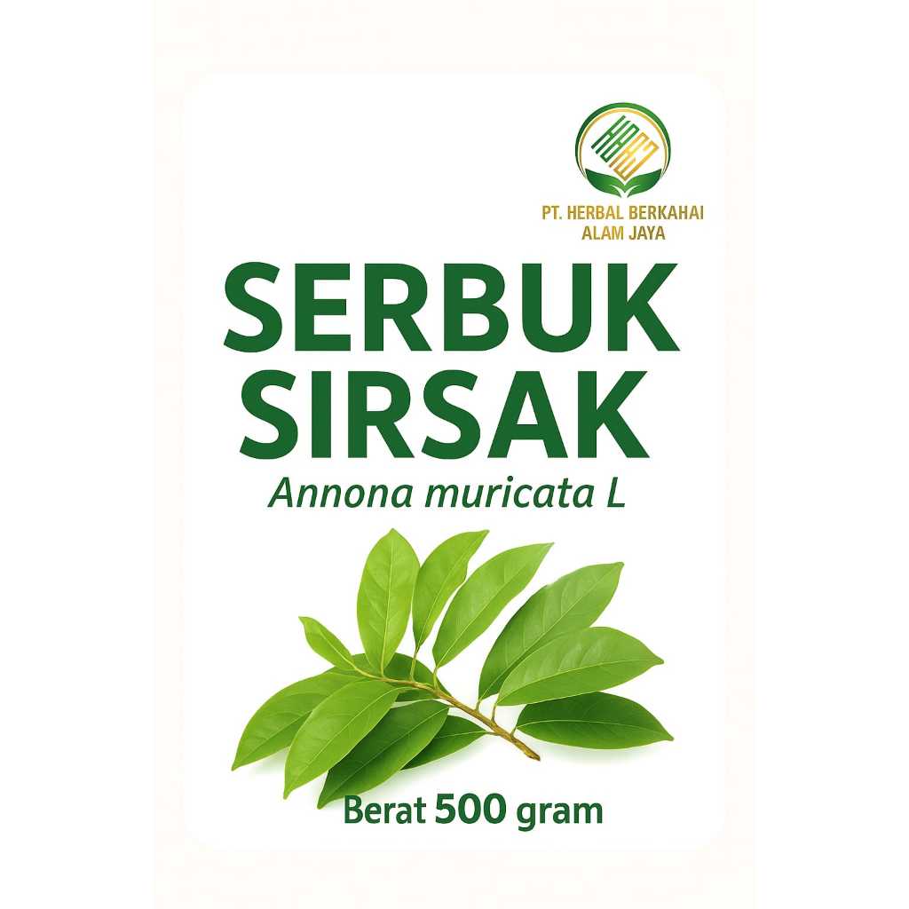 

BUBUK DAUN SIRSAK KERING KEMASAN 500 GRAM