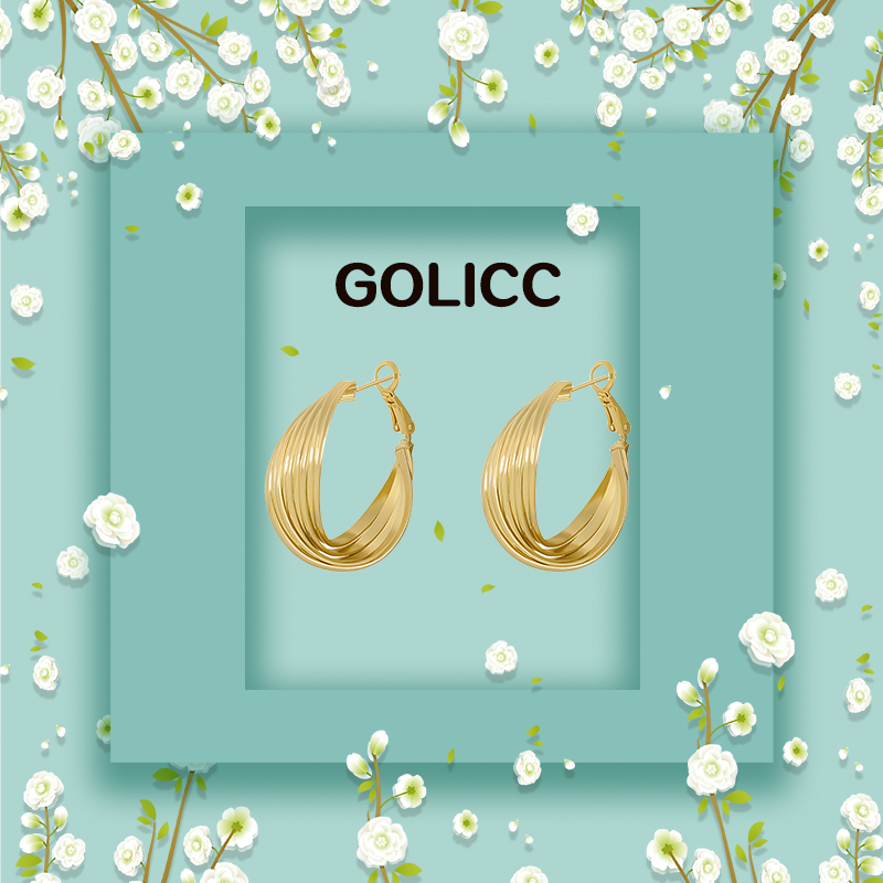 GoLicc - Anting Wanita, Anting Emas 17K, Anting Bulat Besar