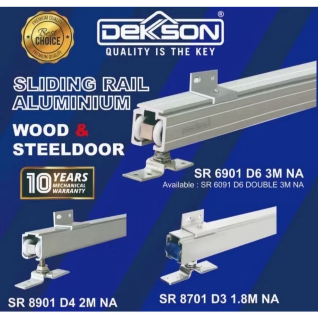 Acesories pintu Sliding Aluminium  Dekkson Aluminium Sliding Track Door SR8901 D4 Terdiri dari: 1bua