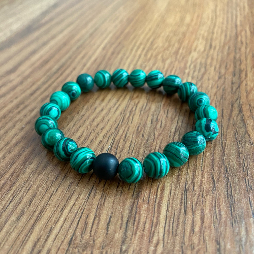 NEW GELANG FASHION COWOK BATU AGATE HIJAU HANDMADE