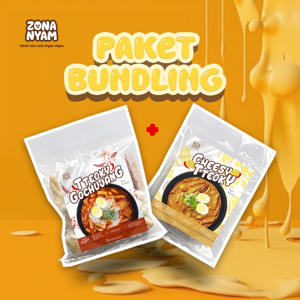 

ZONA NYAM Paket Bundling 2pcs Topokki Gochujang dan Topokki Keju Creamy