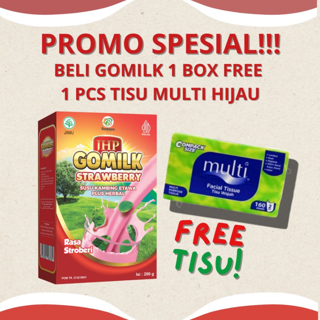 

[BISA COD + GARANSI] Susu GOMILK 1 BOX KEMASAN 200gram | Anak aktif seharian