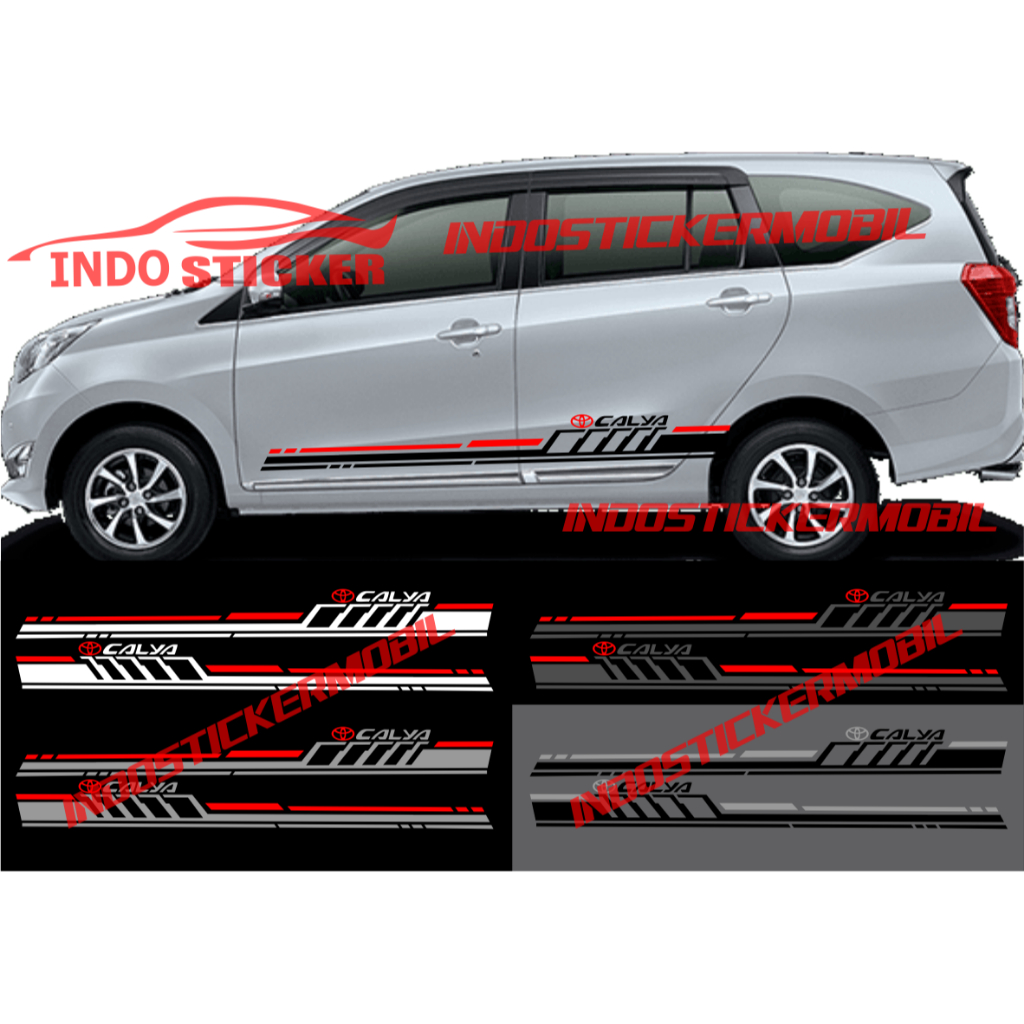 Cutting sticker mobil calya stiker list stripe body samping mobil toyota calya sticker terbaru calya