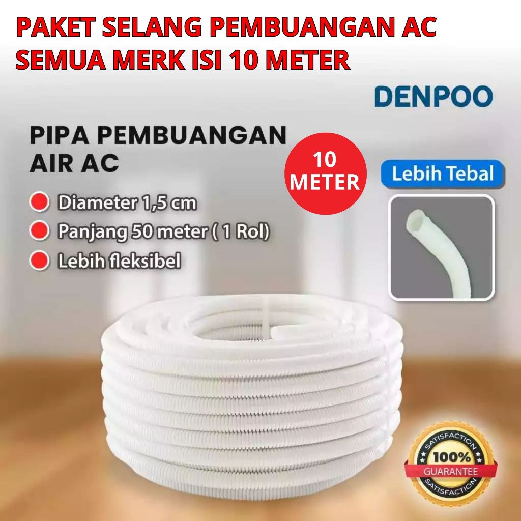 selang ac 1/2pk 3/4pk 1pk 2pk selang pembuangan ac selang air ac split inverter low watt