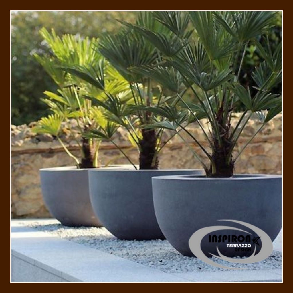 pot teraso mangkuk hitam glossy termurah