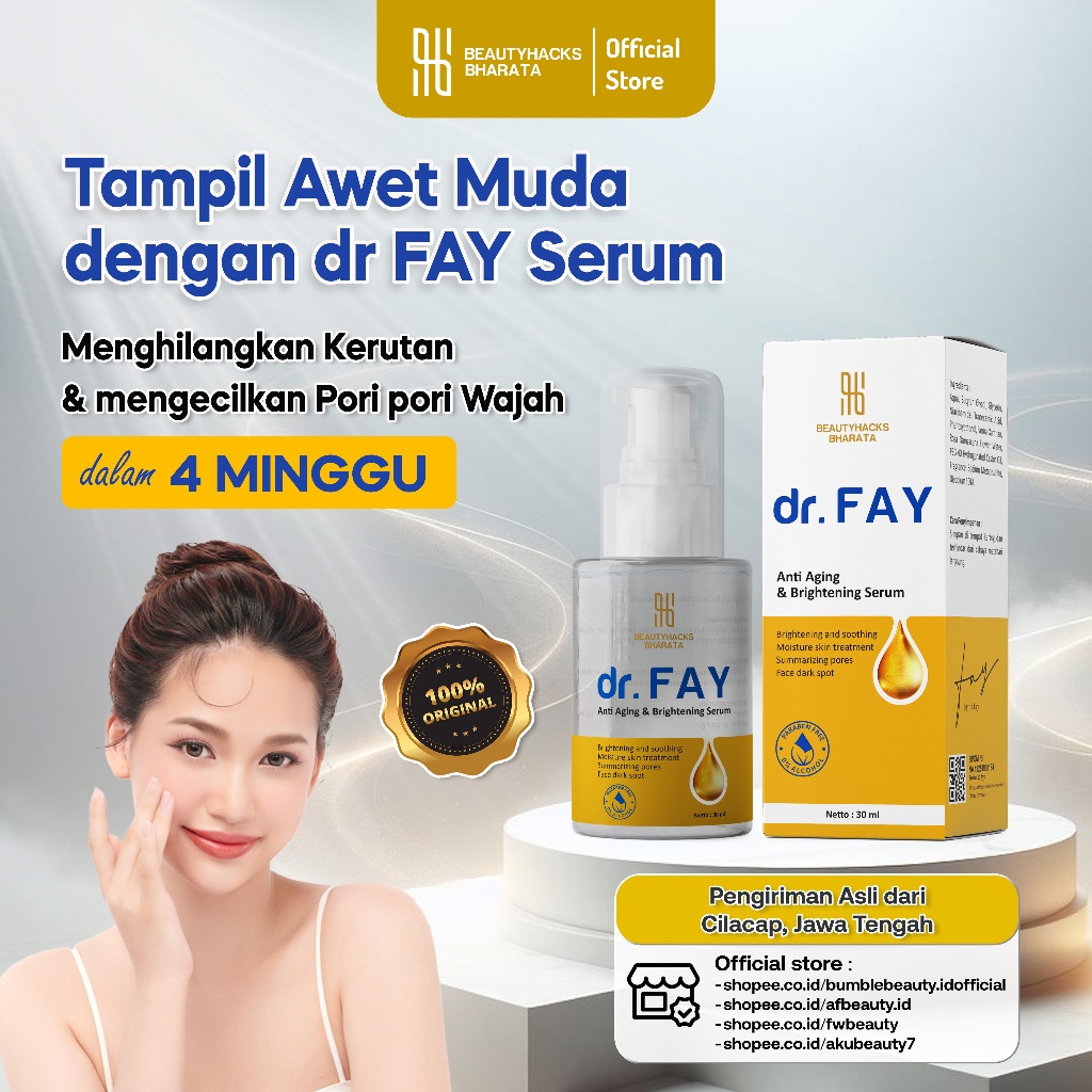 Serum dr FAY Original Penghilang Kerutan Pengecil Pori pori Wajah Pria Wanita