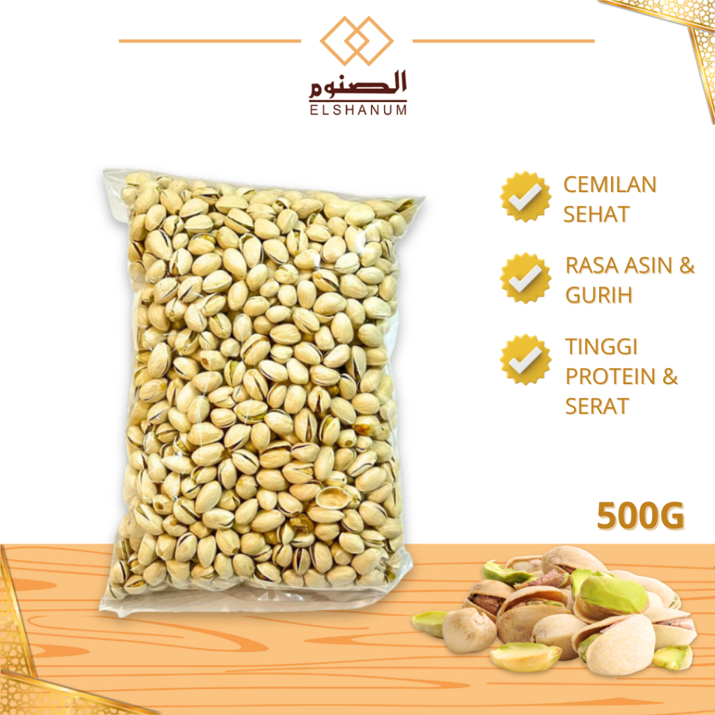 

Kacang Pistachio 500gr, Kacang Arab, Gurih asin Renyah, Oleh-Oleh Haji Dan Umroh, Shabani Store
