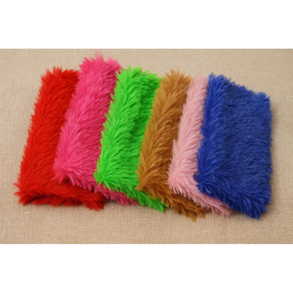 Kain Perca Rasfur / Kain Bulu Motif – Sudah Pilihan, Harga Per Pcs/Lembar Perkilo