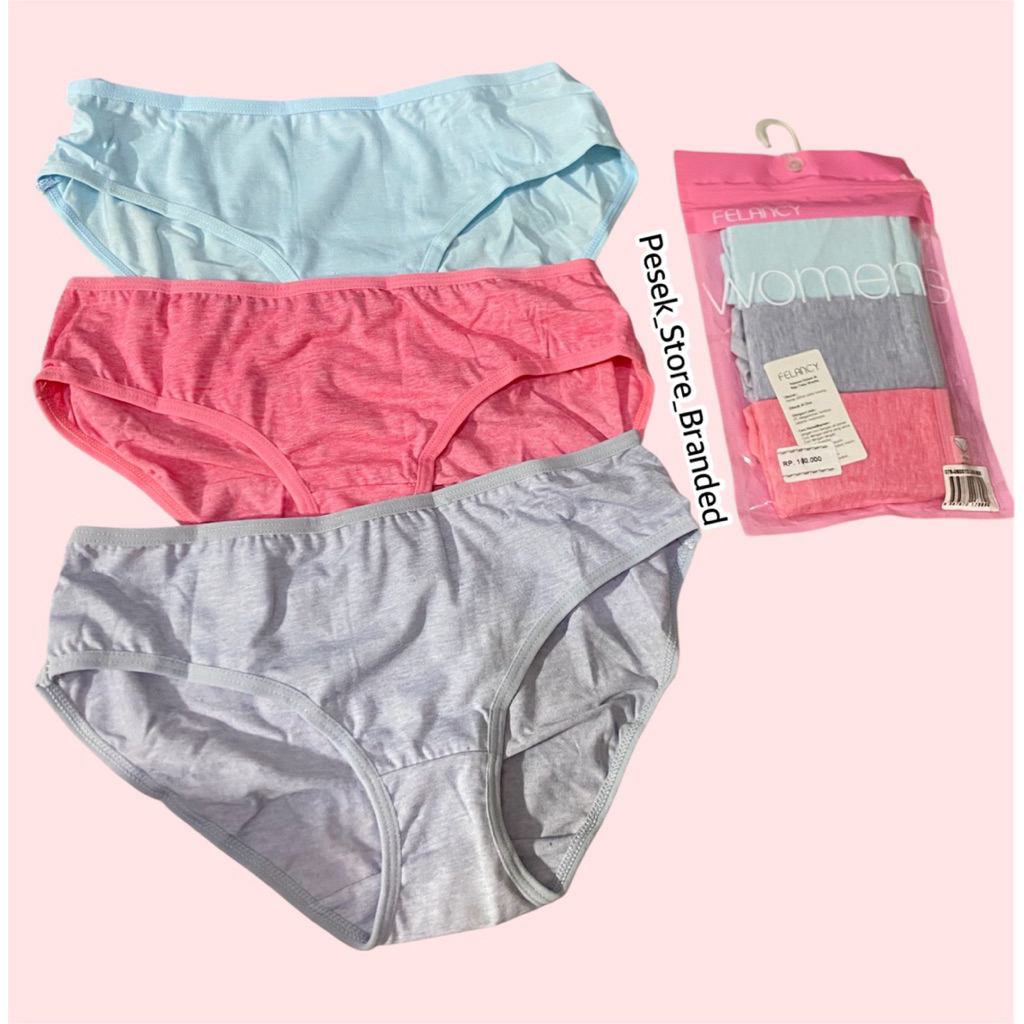 Felancy Panty Pack isi 3 pcs size L 076-060013 Cd felancy Celana dalam felancy 1 pack isi 3