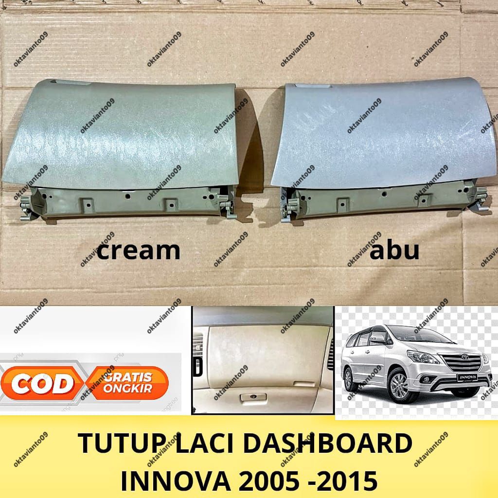 Tutup Laci Dashboard Innova 2005 2010 2012 2015 Cream & Abu