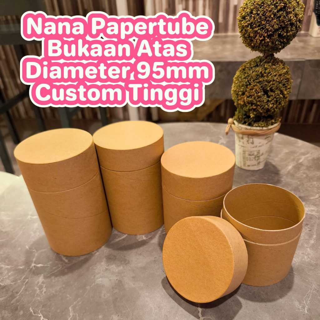 

[9.5 cm - Tutup Flat BA] Nana Paper Tube Packaging / Selongsong - Diameter 9.5 cm - Papertube Custom