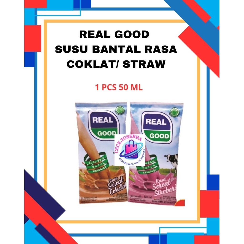 

REAL GOOD SUSU UHT COKLAT / STRAWBERRY 50 ML
