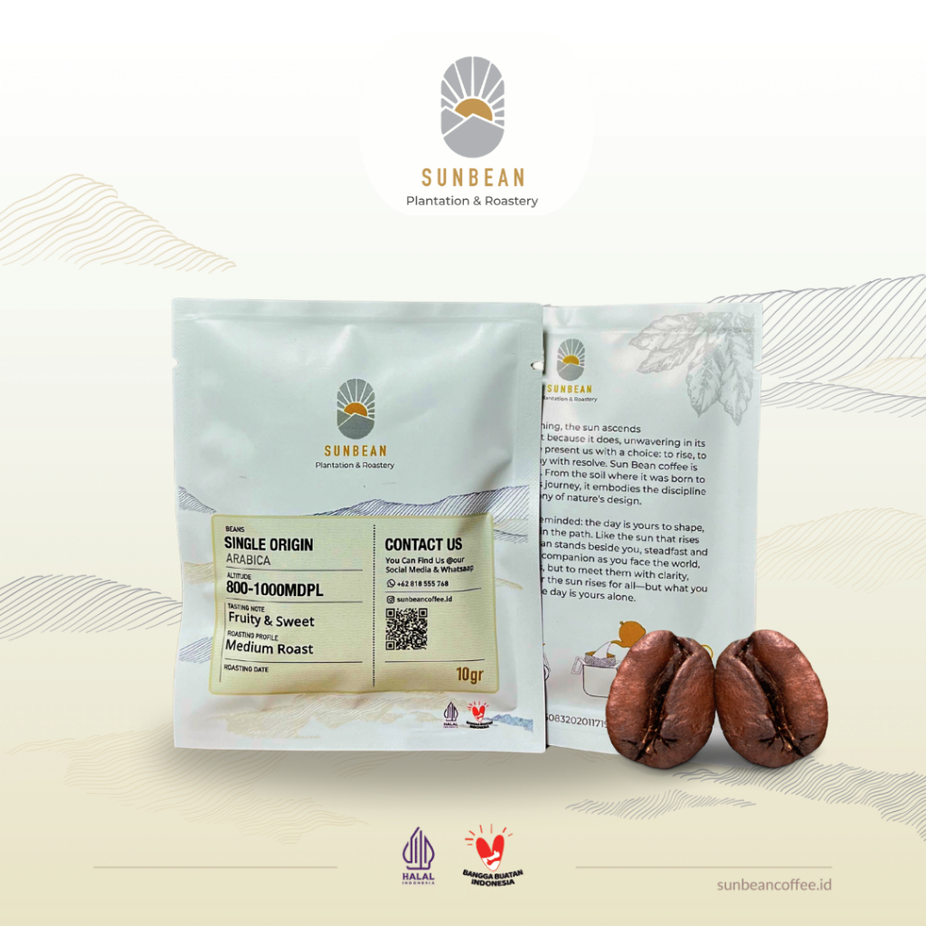 

SUNBEAN Drip Bag Kopi Arabika Medium Tenjolaya Sukabumi