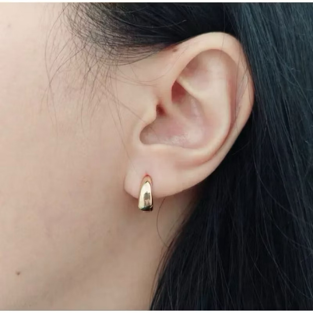 Anting titanium anti karat termurah anting bulat terbaru