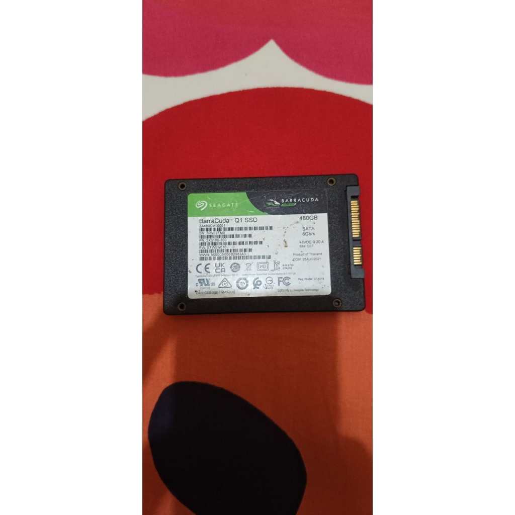 SSD SATA III 480gb merk Seagate Barracuda