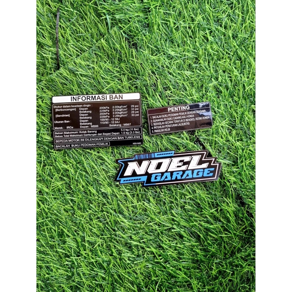 

stiker panduan informasi ban universal 1 set