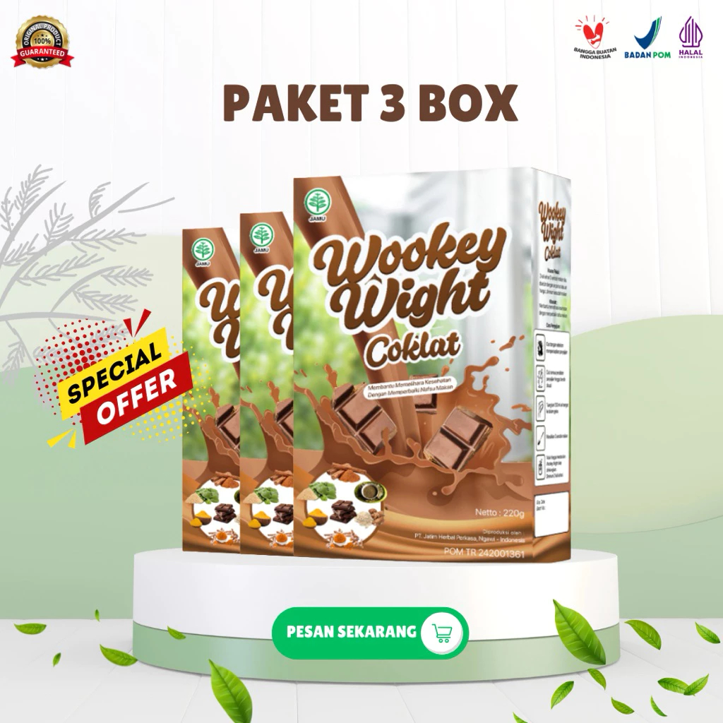 

PAKET 3 BOX - Wookey Weight Coklat Susu Penambah Berat Badan Paket 3 Box