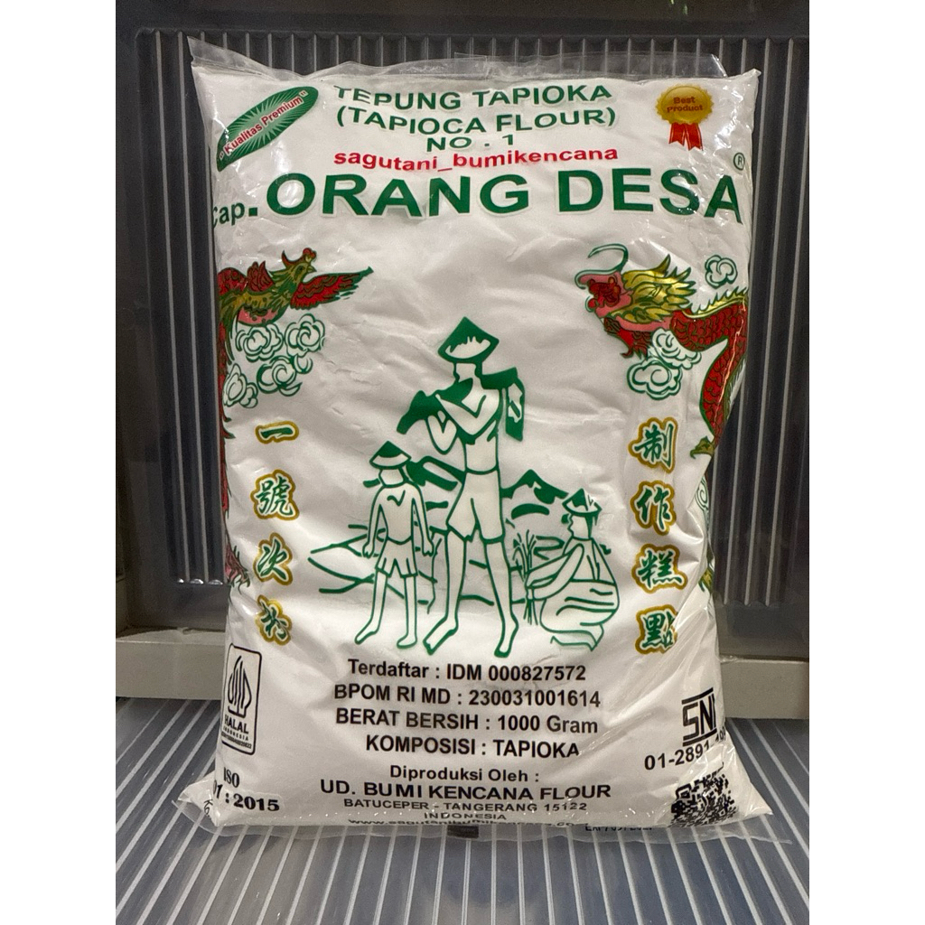 

Tepung Tapioka Sagutani Cap.Orang Desa Isi 1000gr/1kg