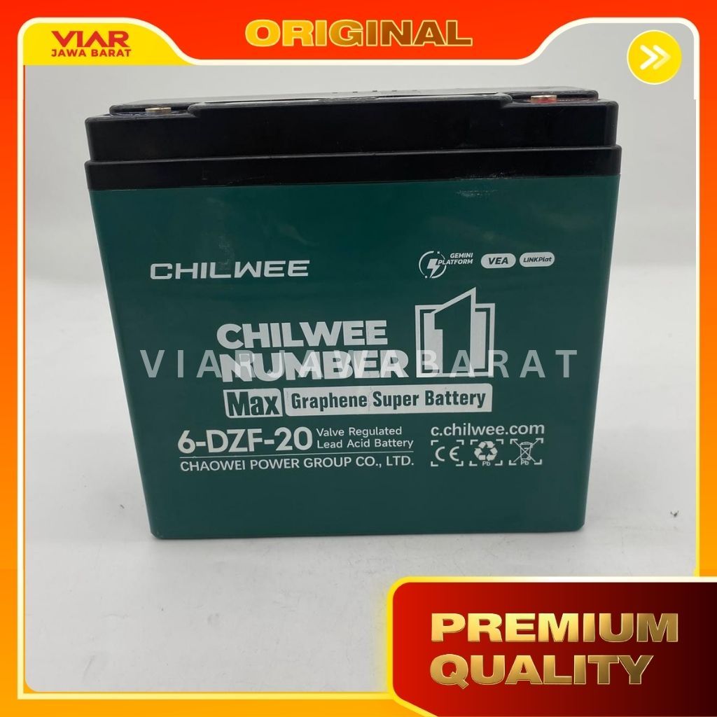 BATERAI CHILWEE 12V20Ah / SEPEDA LISTRIK UNIVERSAL / Baterai Chilwee 20A