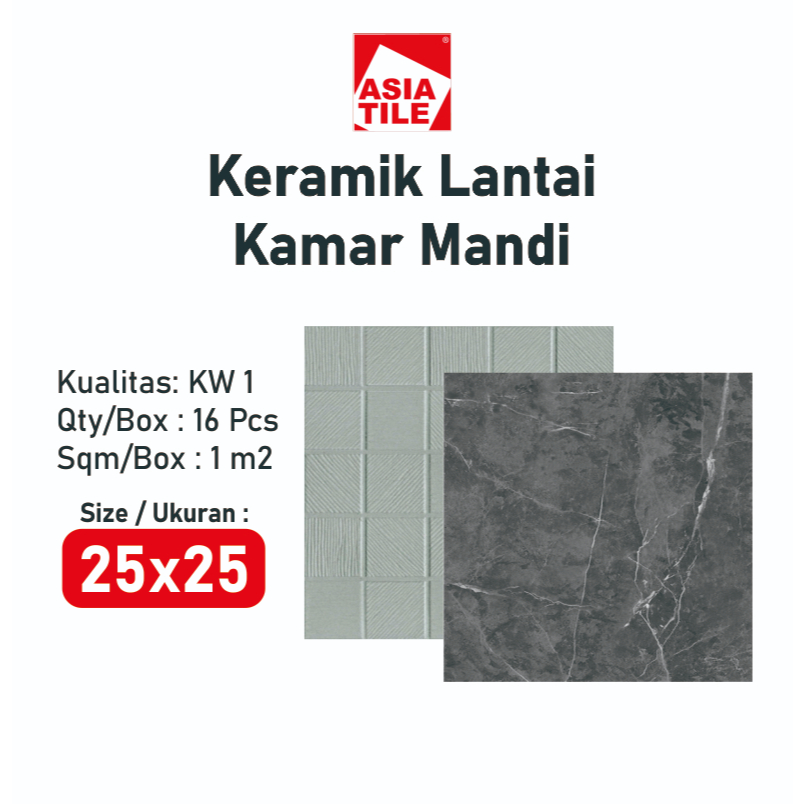Keramik Lantai 25x25 Asia Tile / Keramik Lantai Kamar Mandi