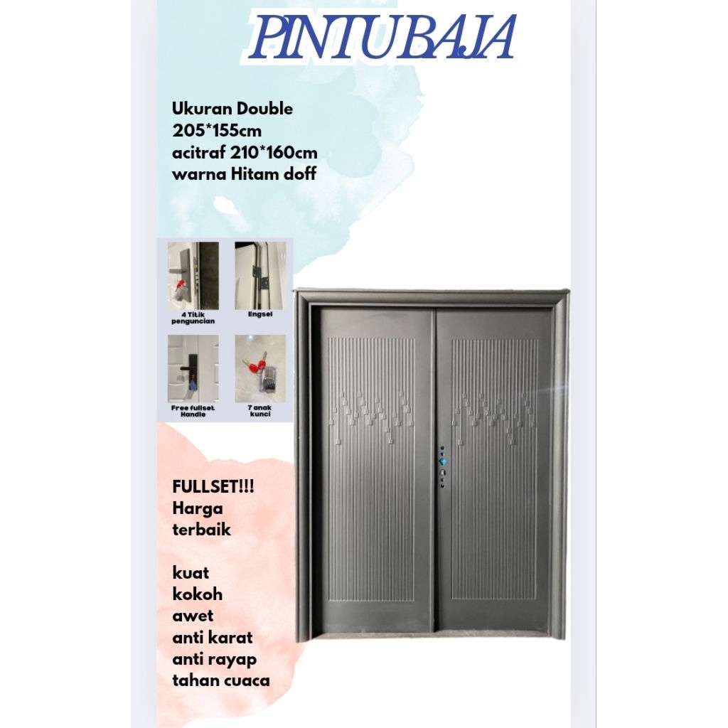 PINTU BAJA DOUBLE/PINTU UTAMA/PINTU KANTOR