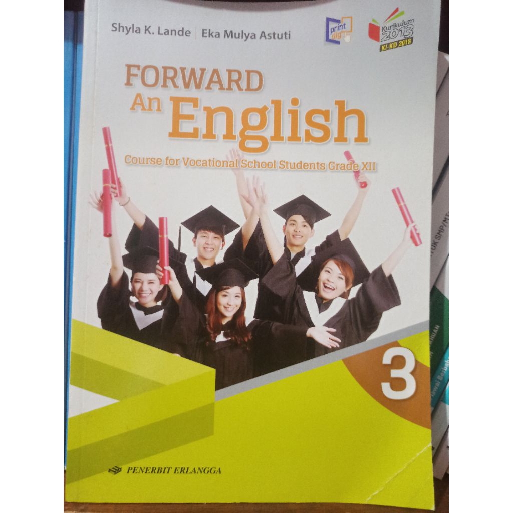 BUKU BEKAS FORWARD AN ENGLISH KELAS 3 12 XII SMK ERLANGGA KURIKULUM 2013 KI-KD 2018
