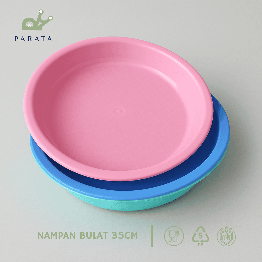 PARATA Nampan Tampah Bulat 35cm Plastik Nampan Baki Saji Bulat