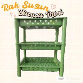 RAK SUSUN  BIANCA RAK 3 SUSUN TEBAL KOKOH RAK KOSMETIK RAK DAPUR RAK PLASTIK