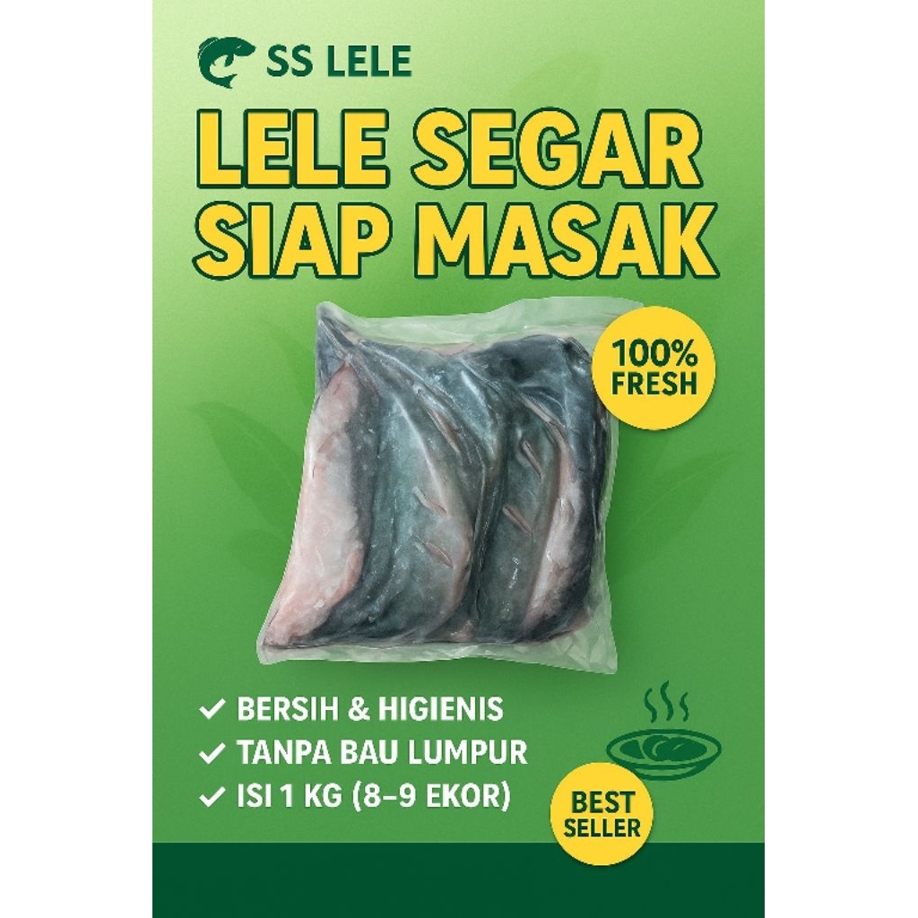 

Lele Segar Siap Masak 1 Kg – Bersih, Higienis & Praktis