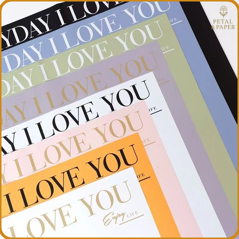 

Flower Wrapping Cellophane Everyday I love you Kertas buket Bunga Kb6109