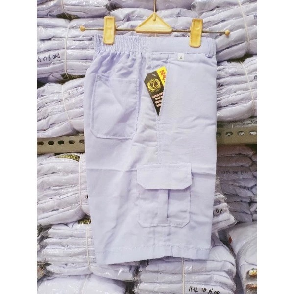 Celana Putih SD Pendek / Celana SD Putih Pendek / Celana Putih SD Pendek Bahan Tissu / Celana Putih 
