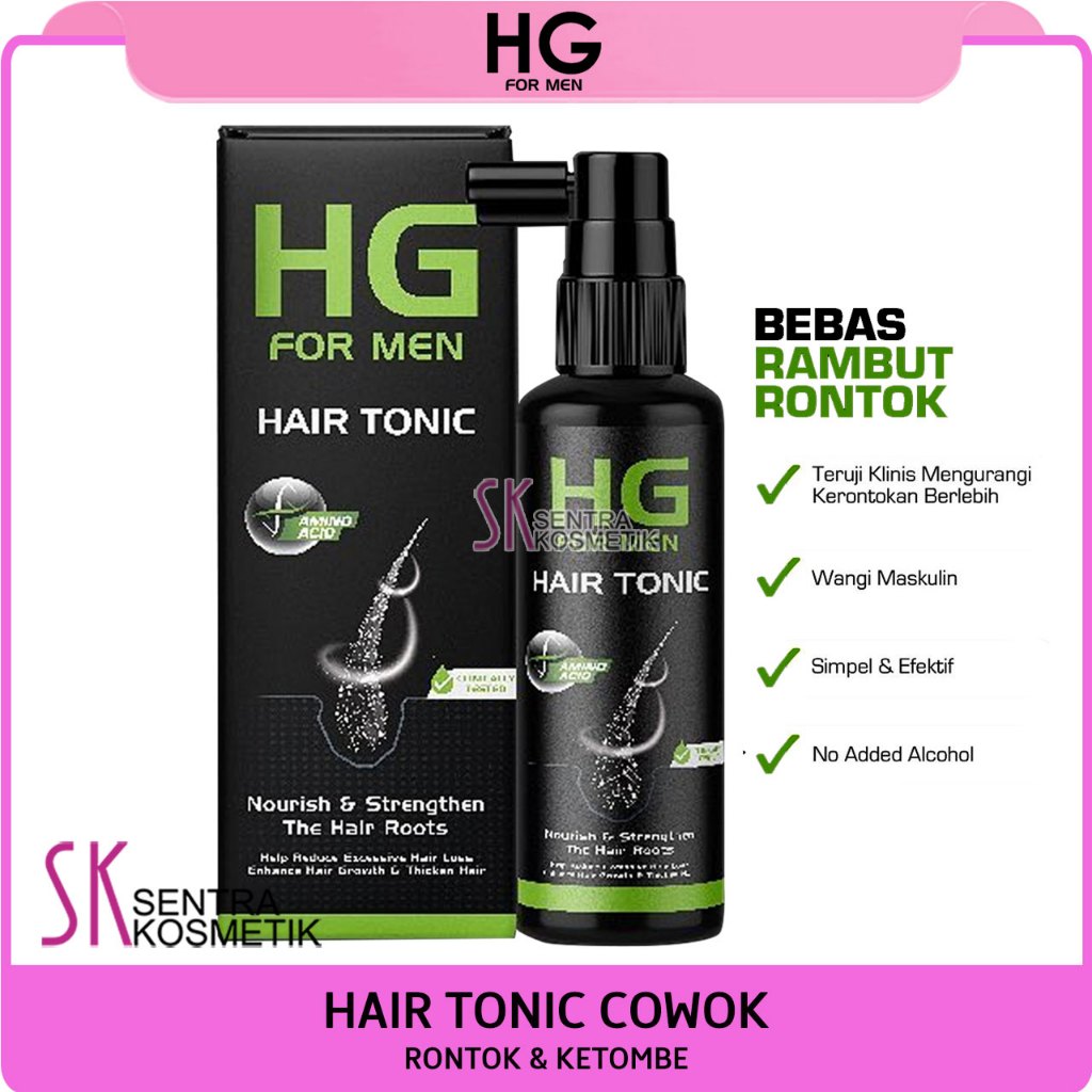 HG For Men Hair Tonic Rambut Rontok Penumbuh Rambut Botak 90 ml