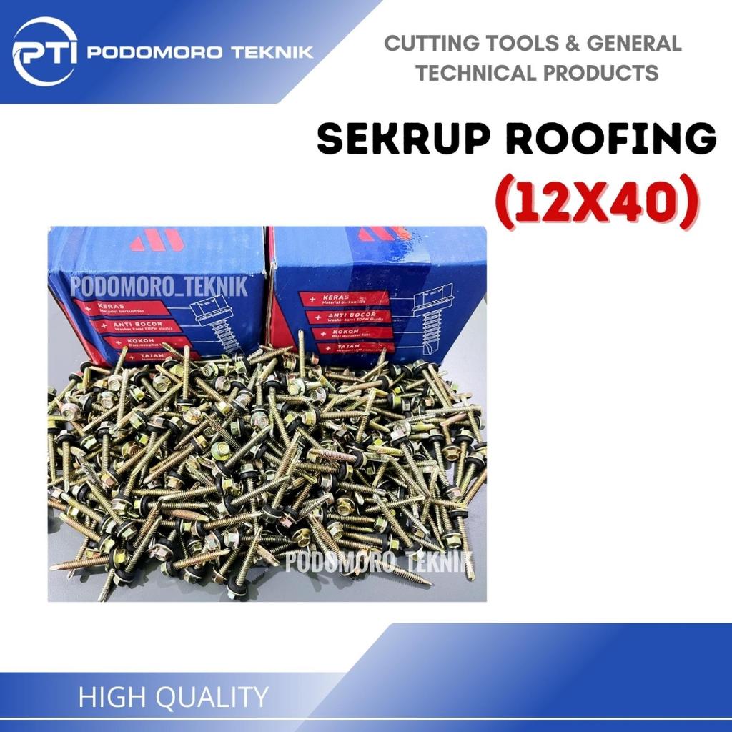Sekrup Roofing HEX / SDS #12X40 Sekrup Atap Baja Ringan 12x40 (4 cm)