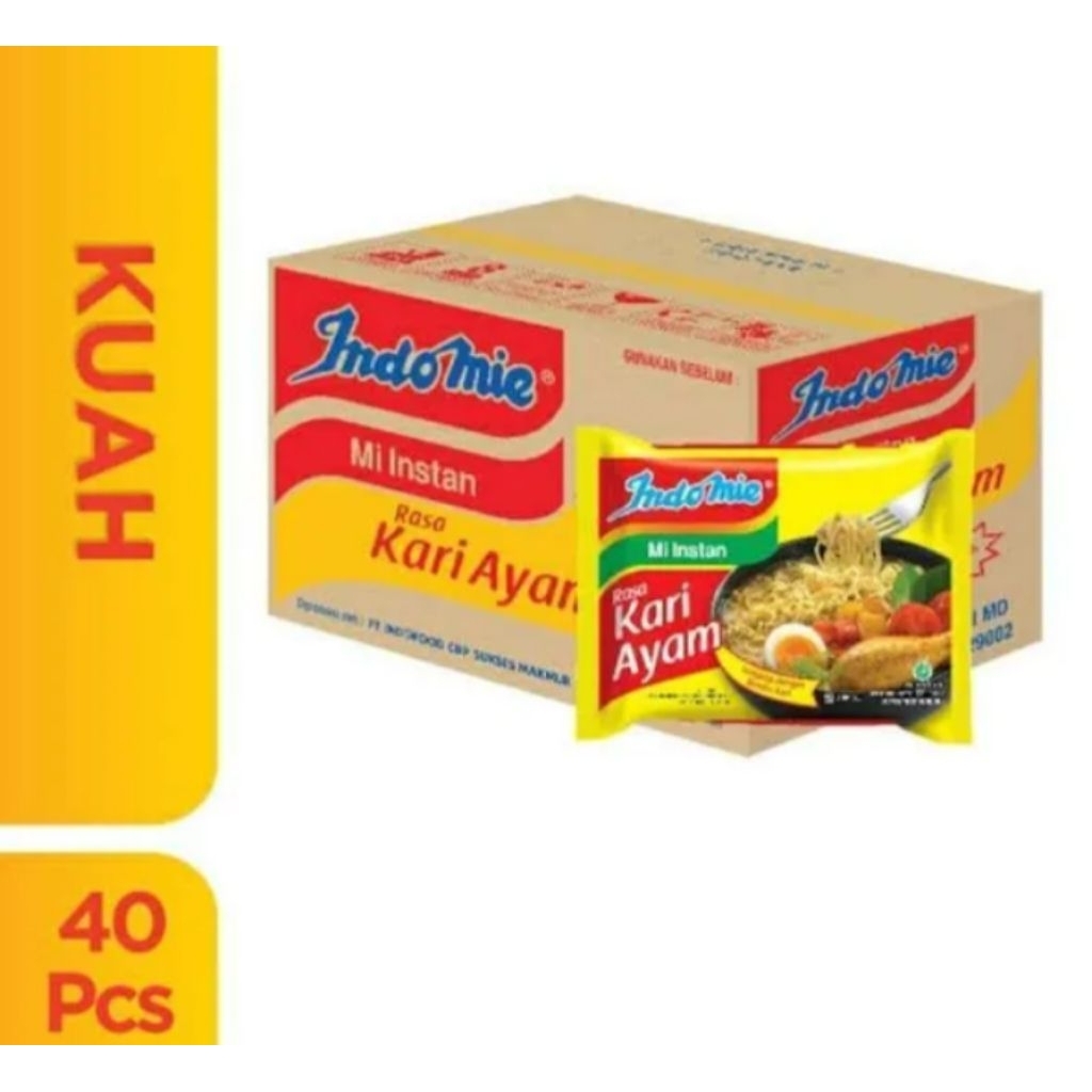 

Indomie Mie Kari Ayam 72 gram [ 1 Dus Isi 40 Pcs ]