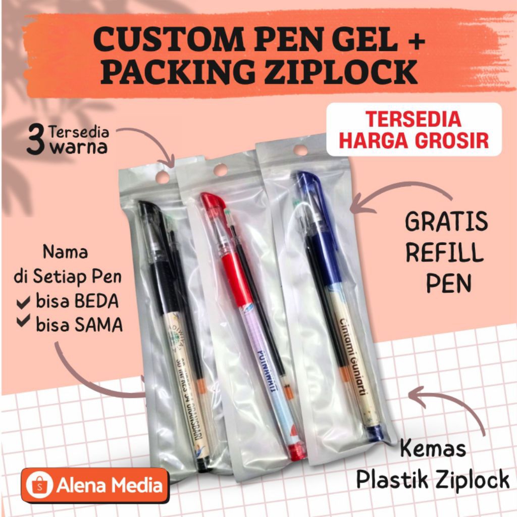 

Pulpen Promosi Souvenir Ekonomis | Pena Free Desain | Pulpen Custom Gratis Desain | Bolpoin Custom Logo Tulisan | Cetak Ballpoint ZIPLOCK + REFILL