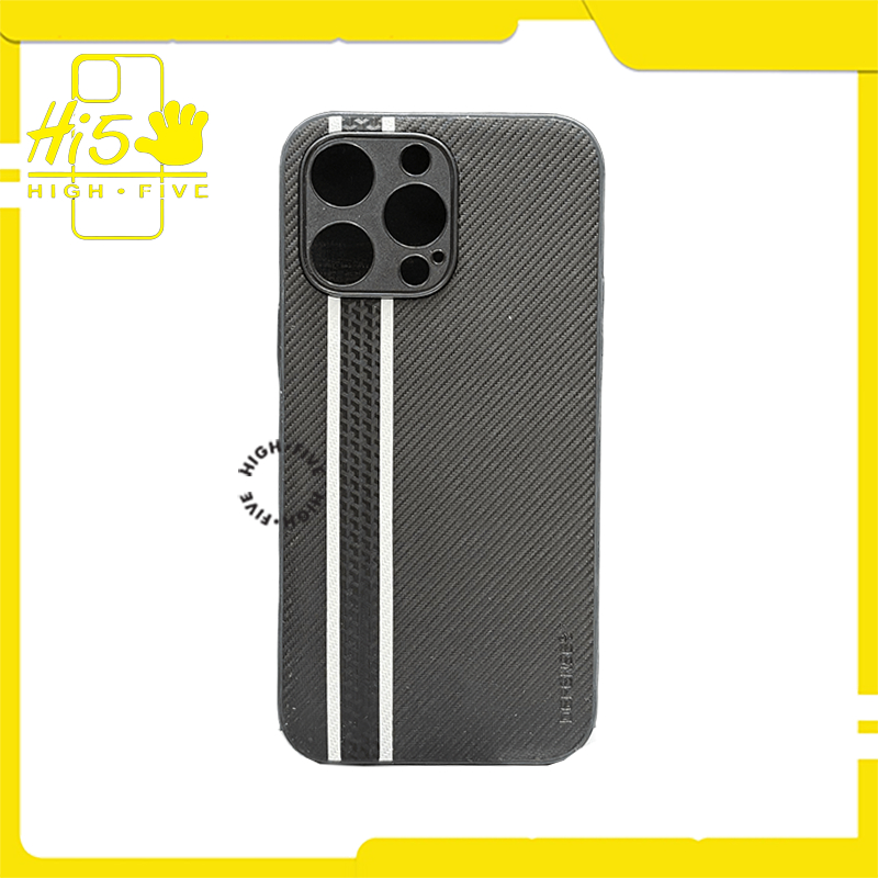 Casing Defense Carbon Case Strip WHITE for Samsung A03, A03S, A13, A22 4G, A32, A33, A52, A53, A72, 