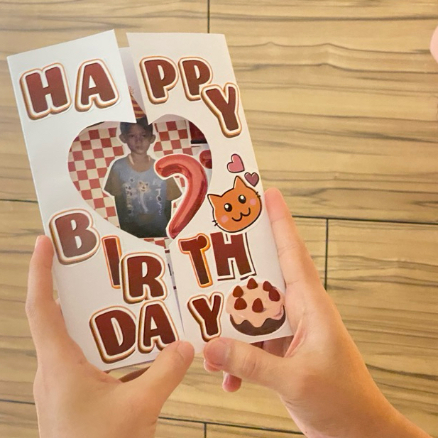 Kartu Ucapan Boyfriend Tulisan Happy Birthday dengan Amplop / Kartu Ucapan Happy Birthday Dengan Amp