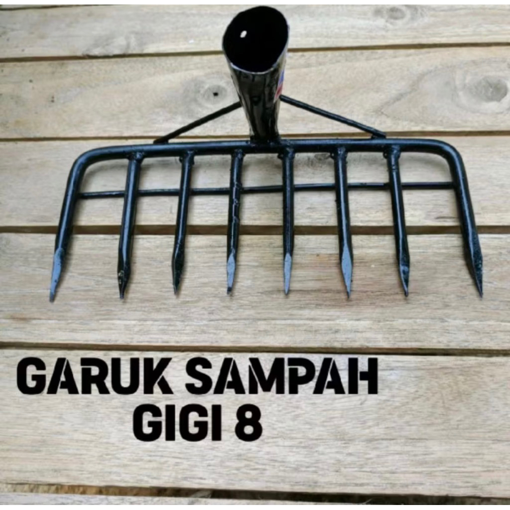 Garukan Sampah Bahan Besi Beton Kuat Kokoh Gigi 8 / Garukan Sampah / Garukan Ruput Liar / Garukan Be